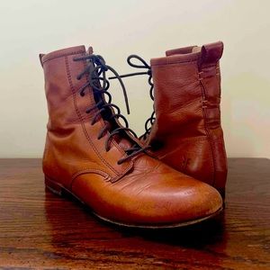 Frye lace up boots